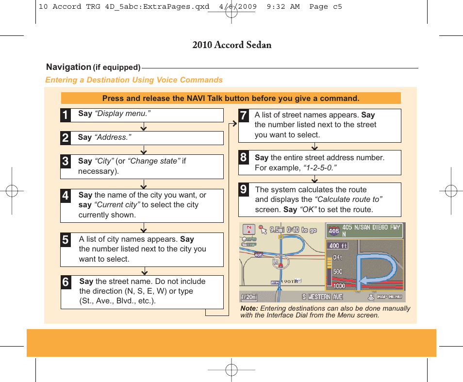 HONDA 2010 Accord Sedan - Technology Reference Guide User Manual | Page 11 / 16