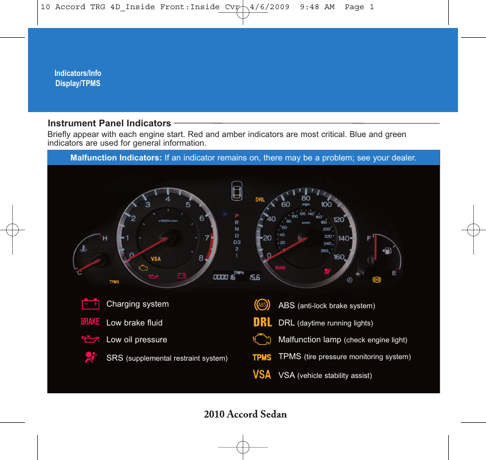 HONDA 2010 Accord Sedan - Technology Reference Guide User Manual | Page 2 / 16