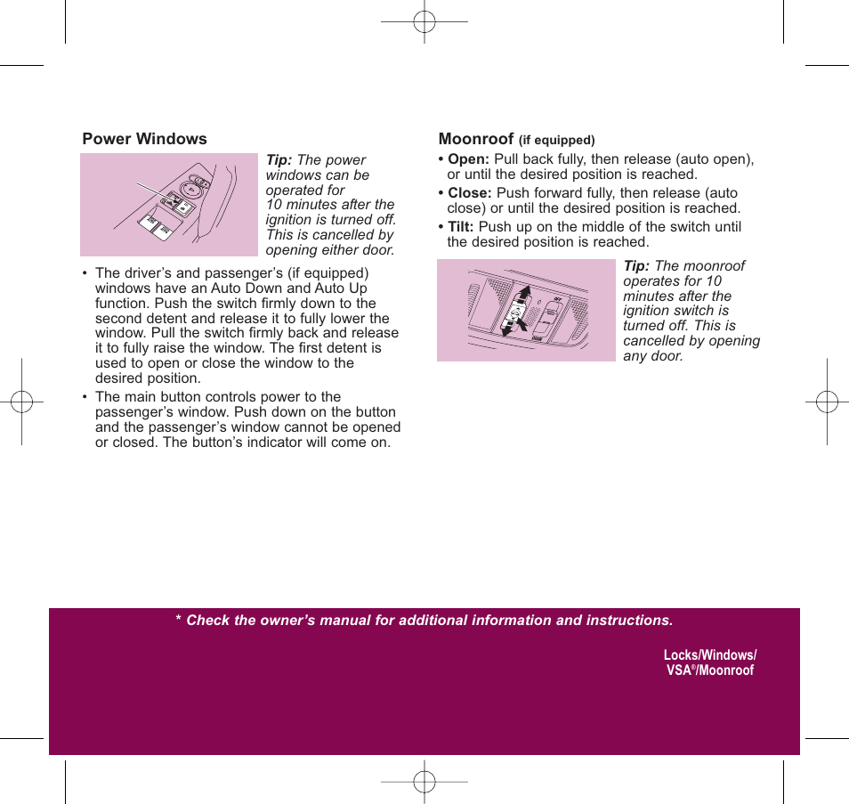 HONDA 2009 Accord Sedan - Quick Start Guide User Manual | Page 10 / 30