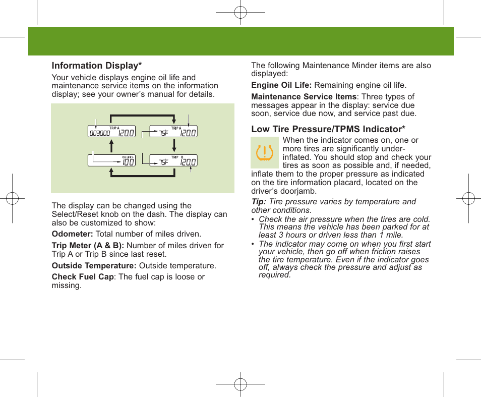 HONDA 2009 Accord Sedan - Quick Start Guide User Manual | Page 5 / 30