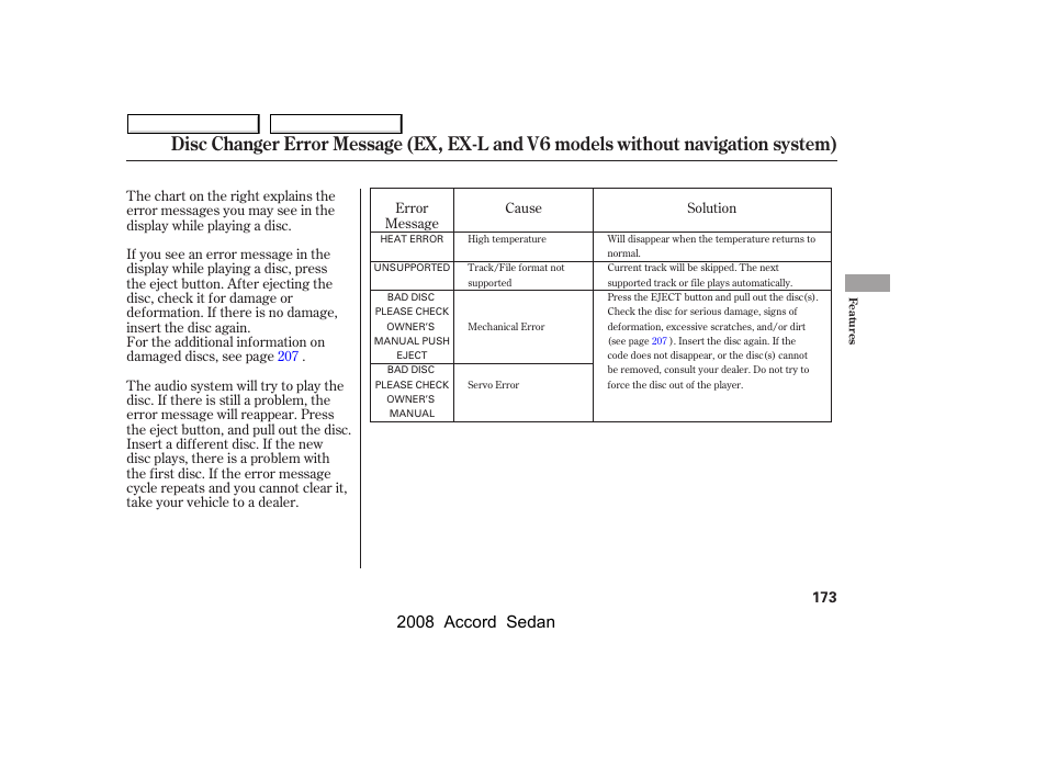 2008 accord sedan | HONDA 2008 Accord Sedan - Owner's Manual User Manual | Page 176 / 420