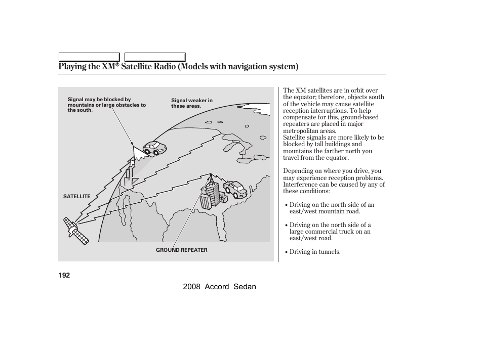 HONDA 2008 Accord Sedan - Owner's Manual User Manual | Page 195 / 420