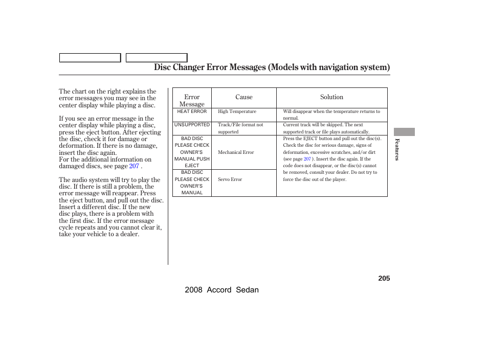 2008 accord sedan | HONDA 2008 Accord Sedan - Owner's Manual User Manual | Page 208 / 420