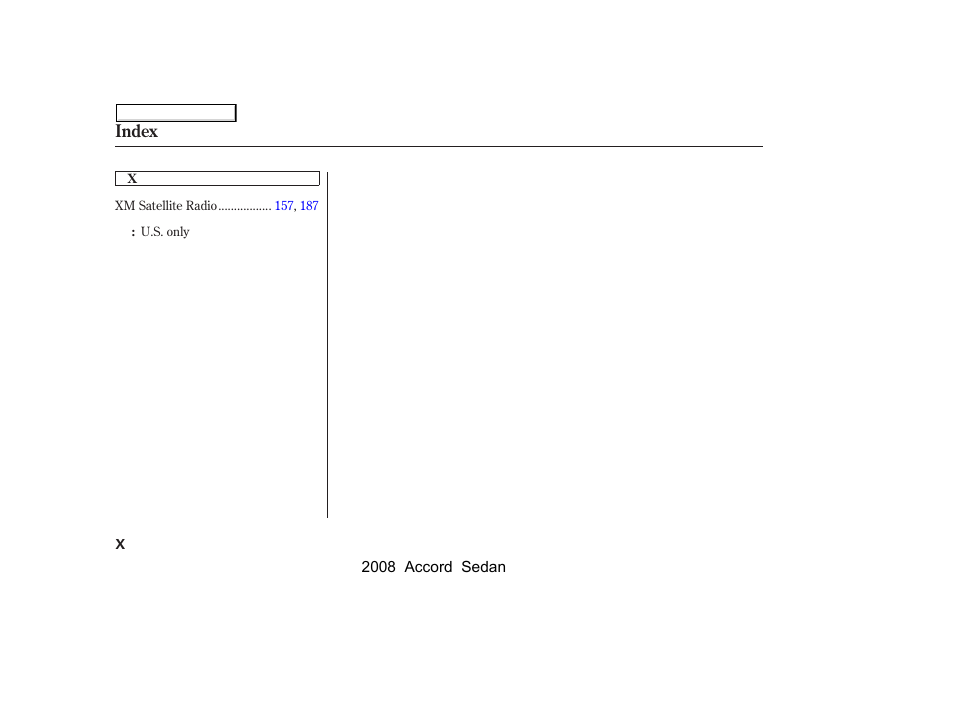 Index | HONDA 2008 Accord Sedan - Owner's Manual User Manual | Page 417 / 420