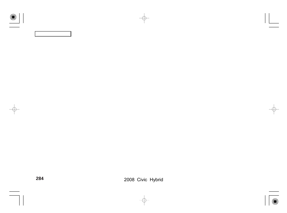 HONDA 2008 Civic Hybrid - Owner's Manual User Manual | Page 287 / 300