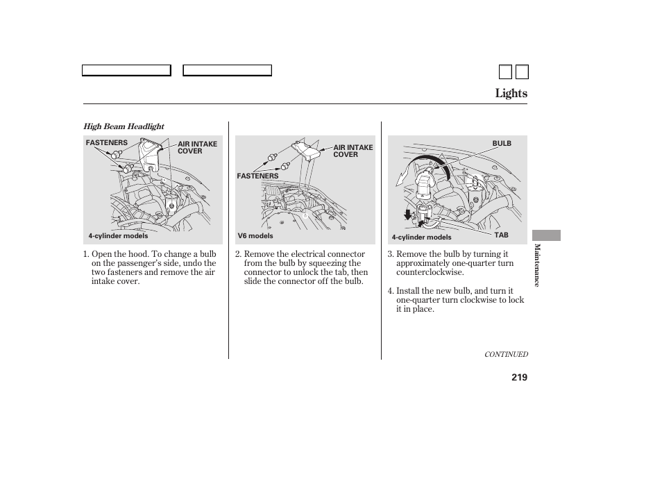 Ac0707o00219a, Lights | HONDA 2007 Accord Sedan - Owner's Manual User Manual | Page 220 / 293