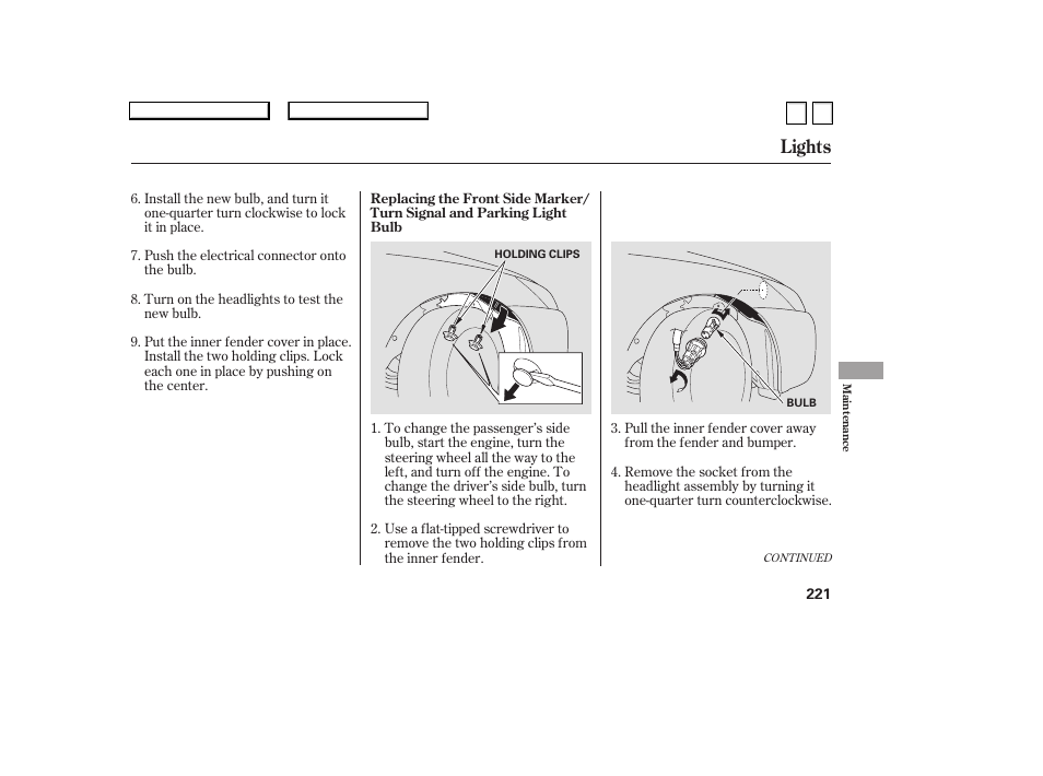 Lights | HONDA 2007 Accord Sedan - Owner's Manual User Manual | Page 222 / 293