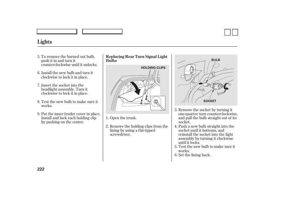 Lights | HONDA 2007 Accord Sedan - Owner's Manual User Manual | Page 223 / 293