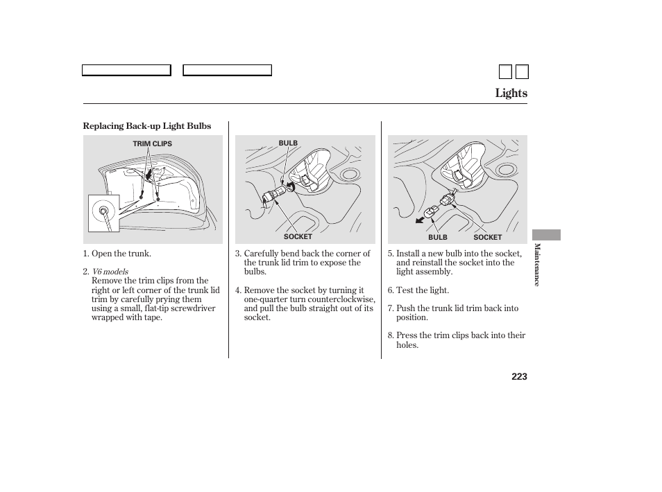 Ac0707o00223a, Lights | HONDA 2007 Accord Sedan - Owner's Manual User Manual | Page 224 / 293