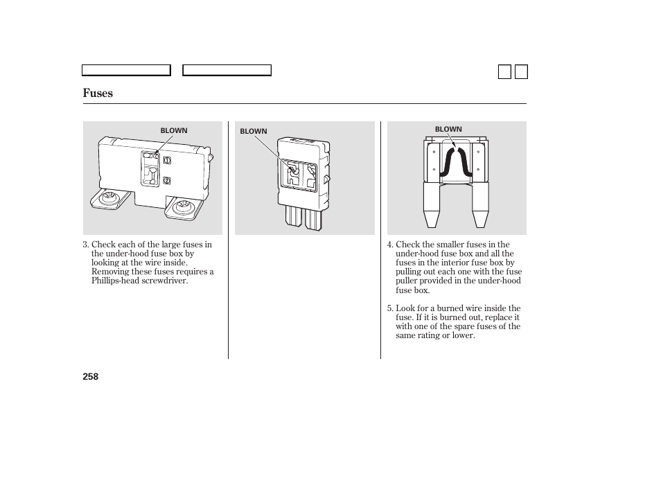 Fuses | HONDA 2007 Accord Sedan - Owner's Manual User Manual | Page 259 / 293