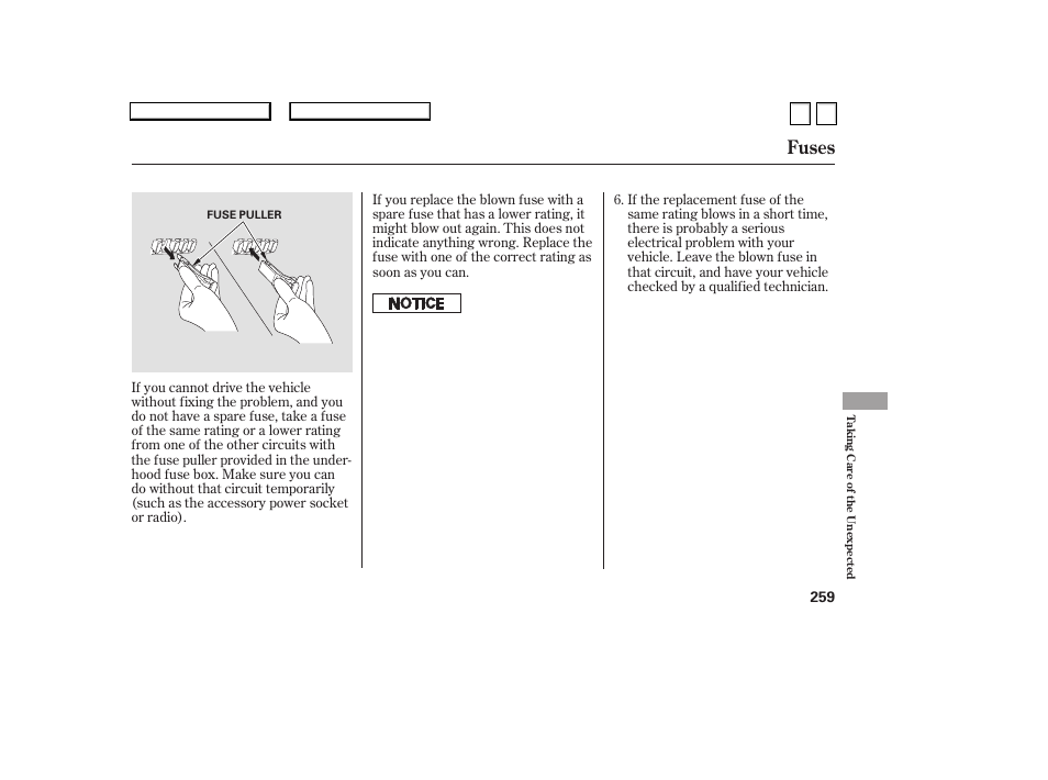 Fuses | HONDA 2007 Accord Sedan - Owner's Manual User Manual | Page 260 / 293