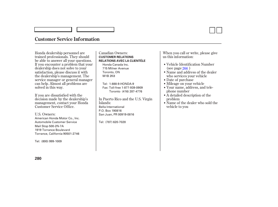 Ac0707o00280a, Customer service information | HONDA 2007 Accord Sedan - Owner's Manual User Manual | Page 281 / 293