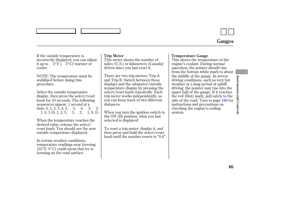 Gauges | HONDA 2007 Accord Sedan - Owner's Manual User Manual | Page 66 / 293