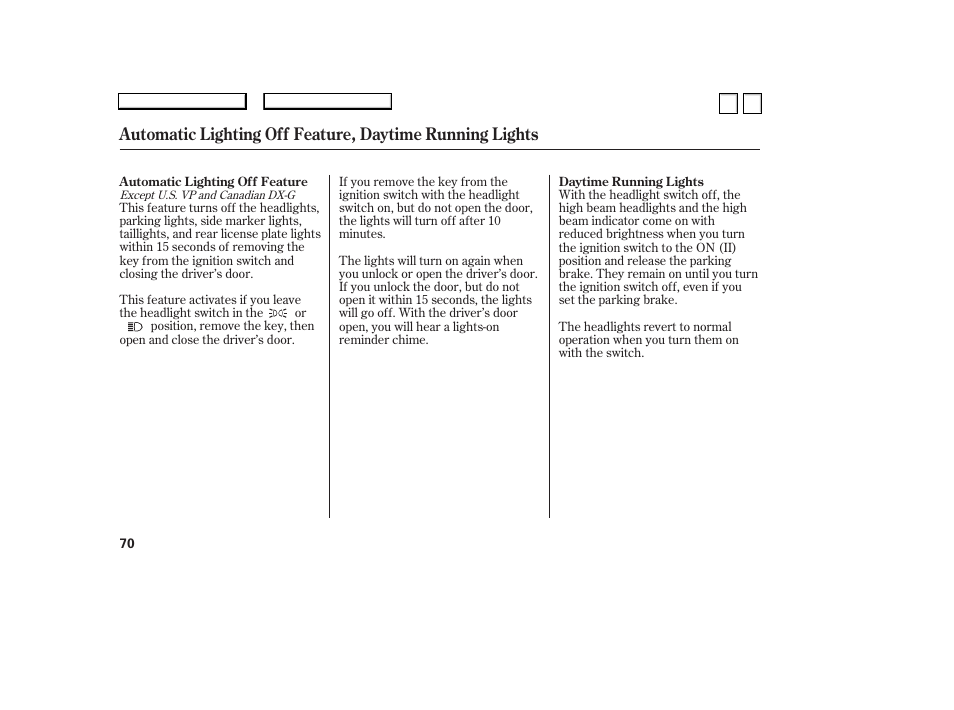 HONDA 2007 Accord Sedan - Owner's Manual User Manual | Page 71 / 293