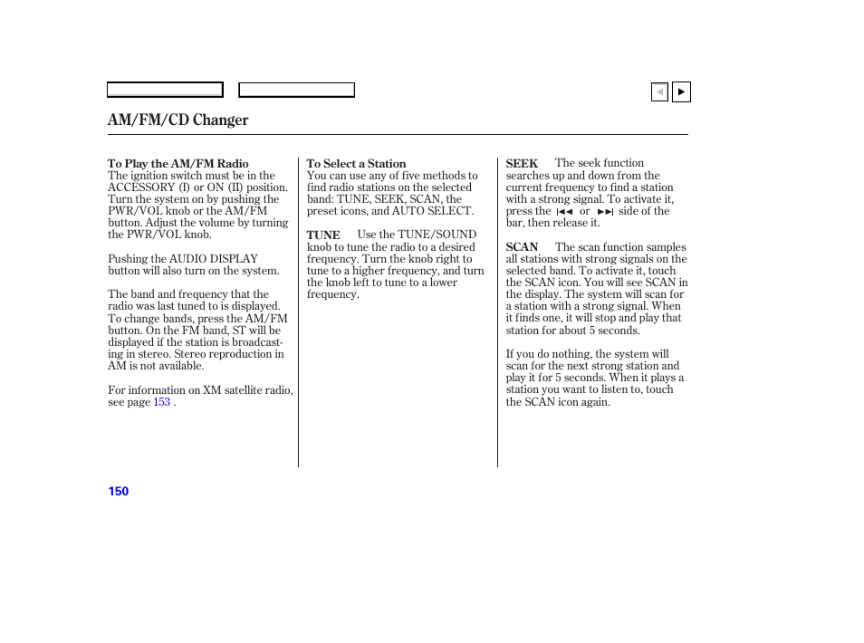 Am/fm/cd changer | HONDA 2007 Accord Coupe - Owner's Manual User Manual | Page 153 / 320