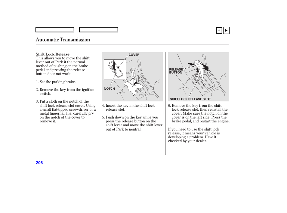 Automatic transmission | HONDA 2007 Accord Coupe - Owner's Manual User Manual | Page 209 / 320