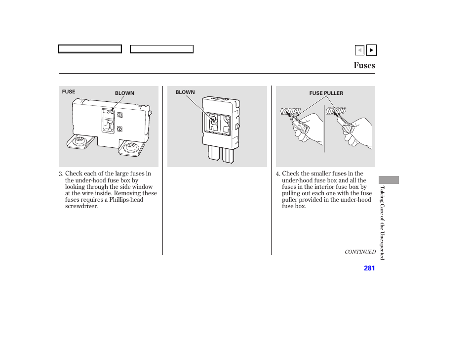 Fuses | HONDA 2007 Accord Coupe - Owner's Manual User Manual | Page 284 / 320