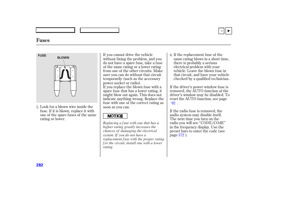 Fuses | HONDA 2007 Accord Coupe - Owner's Manual User Manual | Page 285 / 320