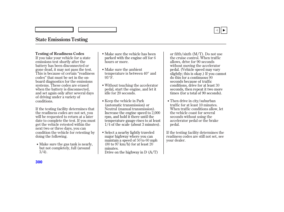 State emissions testing | HONDA 2007 Accord Coupe - Owner's Manual User Manual | Page 303 / 320