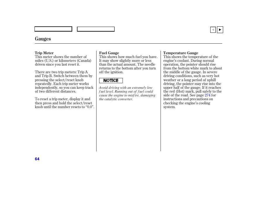 Gauges | HONDA 2007 Accord Coupe - Owner's Manual User Manual | Page 67 / 320