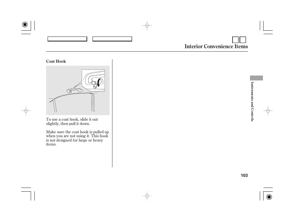 Dr0707o00103a, P.106), P.106 | Interior convenience items | HONDA 2007 Accord Hybrid - Owner's Manual User Manual | Page 106 / 287