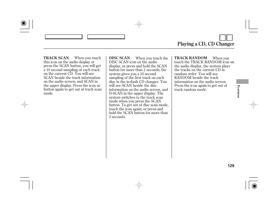 Dr0707o00129a, Protecting your cds, General information | Protecting cds, Playing a cd, cd changer | HONDA 2007 Accord Hybrid - Owner's Manual User Manual | Page 132 / 287