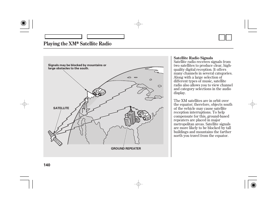 Dr0707o00140a, P.143, Remote audio controls | Playing the xm satellite radio | HONDA 2007 Accord Hybrid - Owner's Manual User Manual | Page 143 / 287