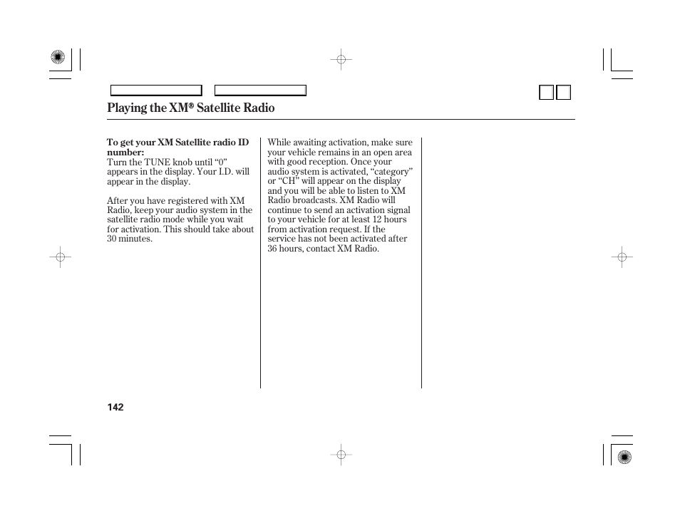 Setting the clock, Playing the xm satellite radio | HONDA 2007 Accord Hybrid - Owner's Manual User Manual | Page 145 / 287