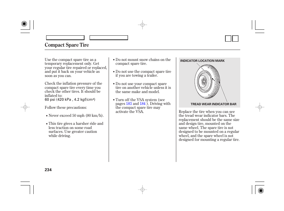Dr0707o00234a, Compact spare tire | HONDA 2007 Accord Hybrid - Owner's Manual User Manual | Page 237 / 287