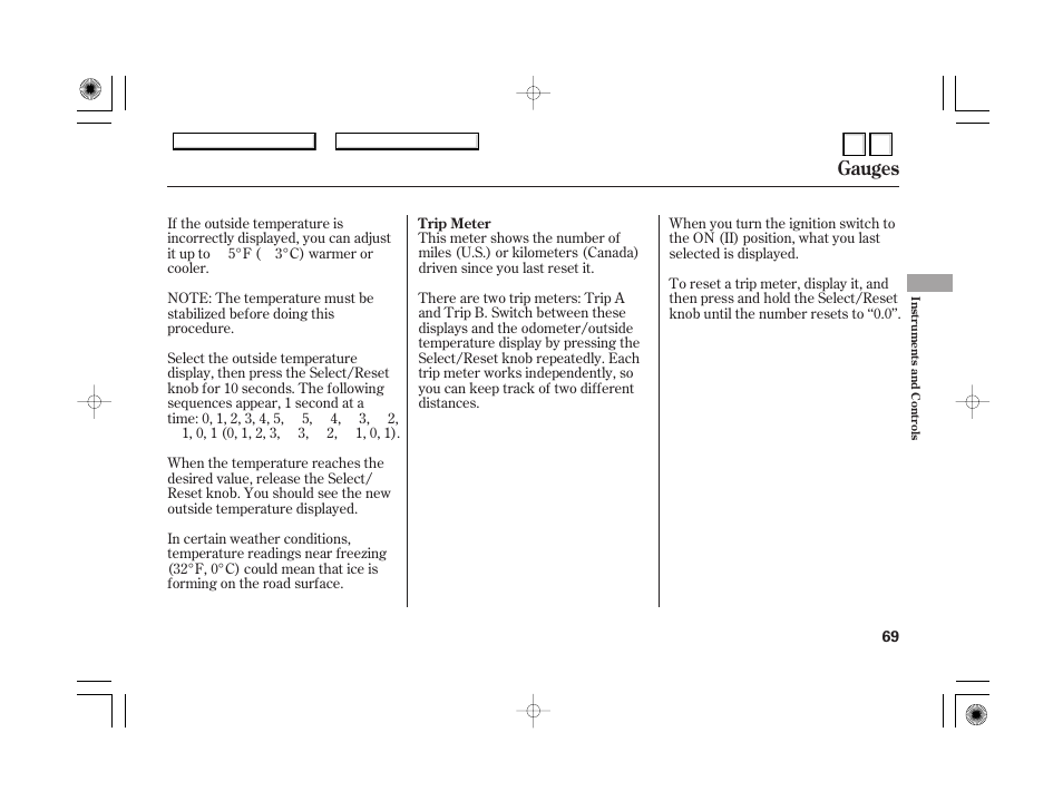 Charge/assist gauge, Temperature gauge, Gauges | HONDA 2007 Accord Hybrid - Owner's Manual User Manual | Page 72 / 287