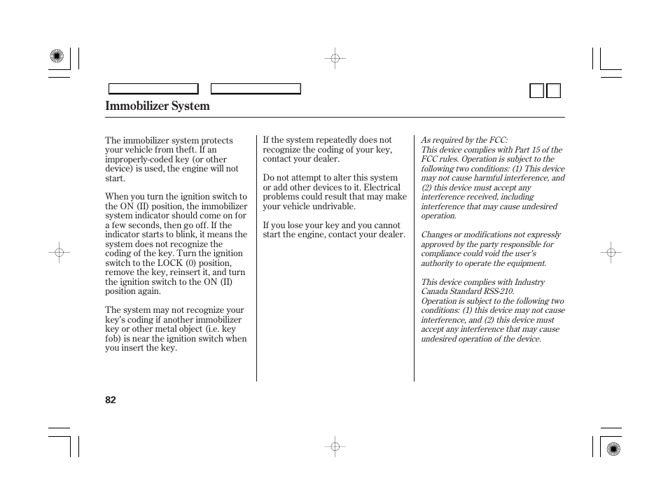 Childproof door locks, Remote transmitter, Immobilizer system | HONDA 2007 Accord Hybrid - Owner's Manual User Manual | Page 85 / 287