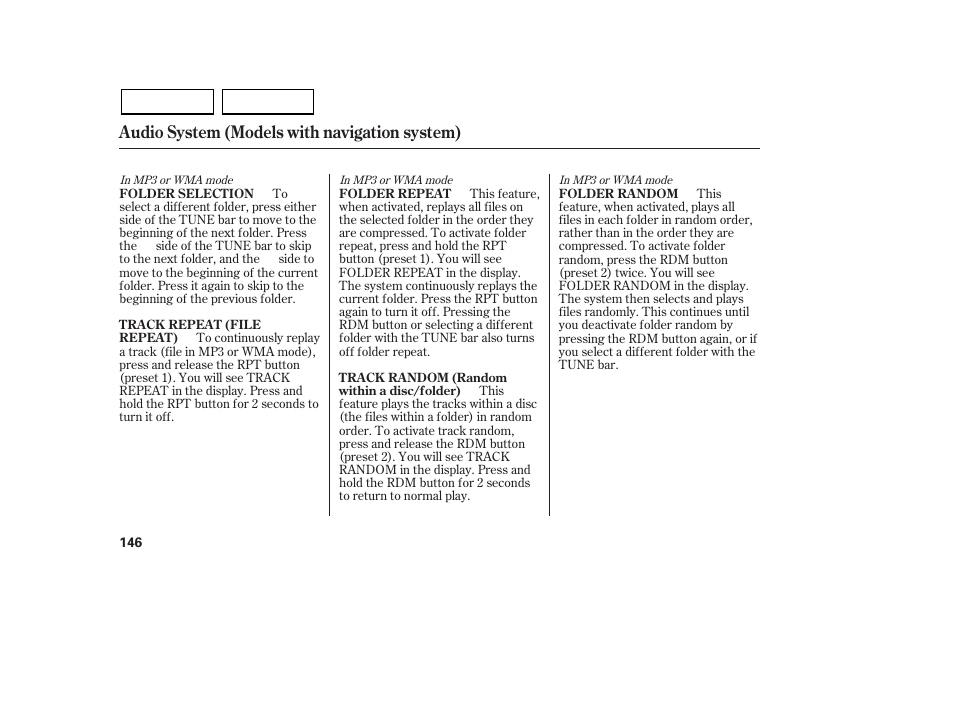 Audio system (models with navigation system) | HONDA 2007 Civic Sedan - Owner's Manual User Manual | Page 149 / 311