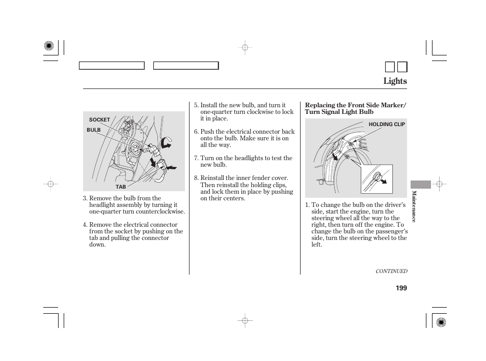 Lights | HONDA 2007 Civic Hybrid - Owner's Manual User Manual | Page 202 / 268