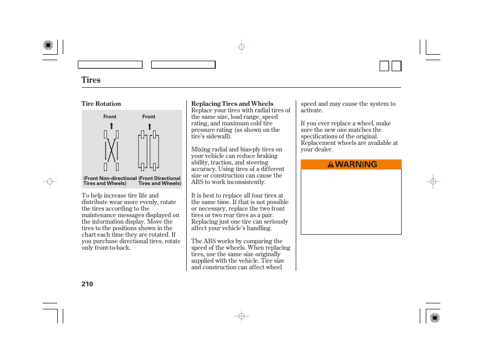 Tires | HONDA 2007 Civic Hybrid - Owner's Manual User Manual | Page 213 / 268