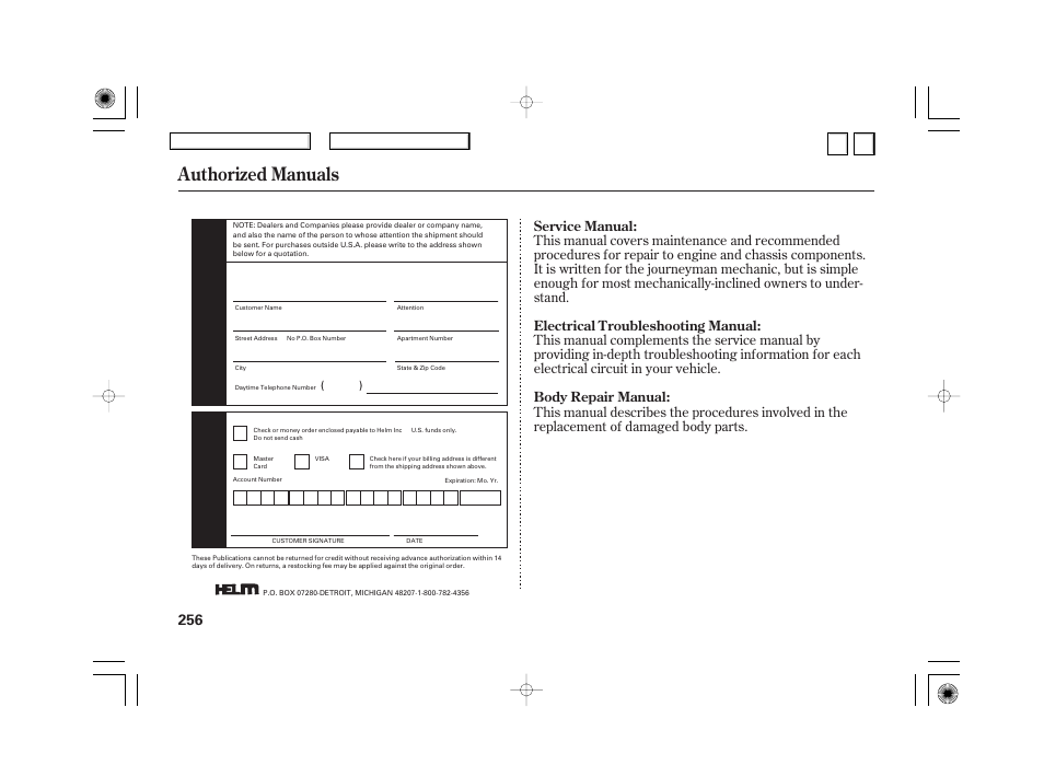 Authorized manuals | HONDA 2007 Civic Hybrid - Owner's Manual User Manual | Page 259 / 268