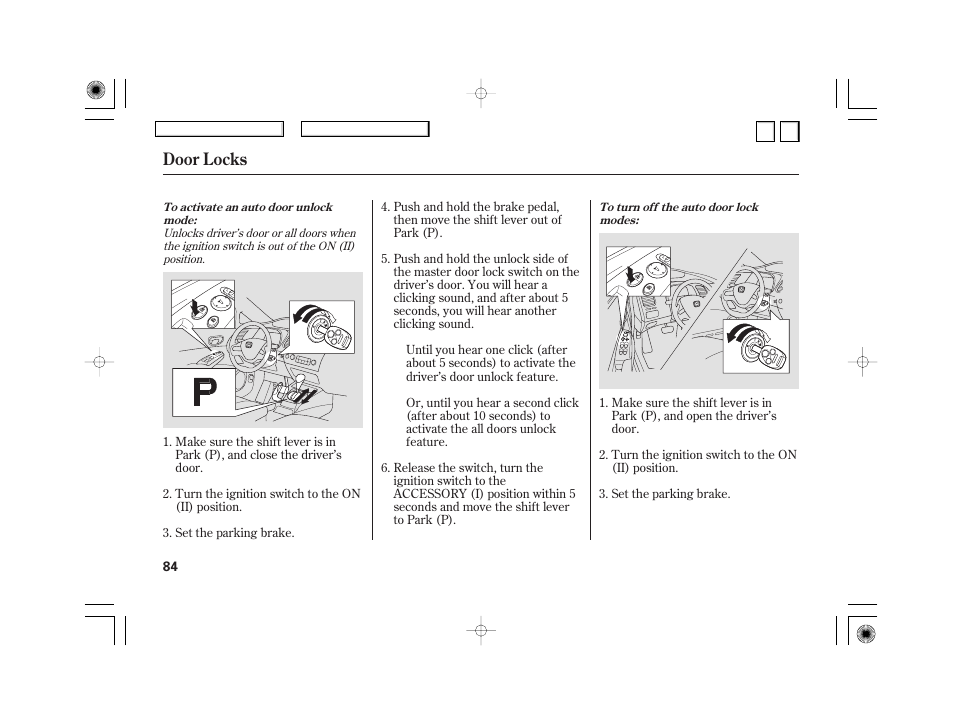 Door locks | HONDA 2007 Civic Hybrid - Owner's Manual User Manual | Page 87 / 268