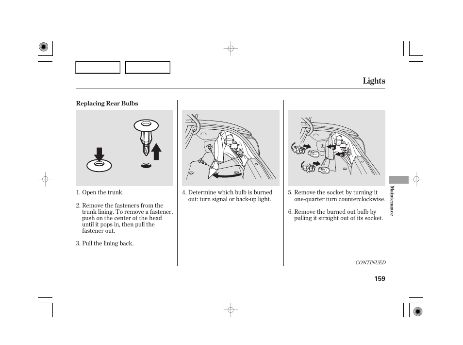 Lights | HONDA 2007 S2000 - Owner's Manual User Manual | Page 162 / 228