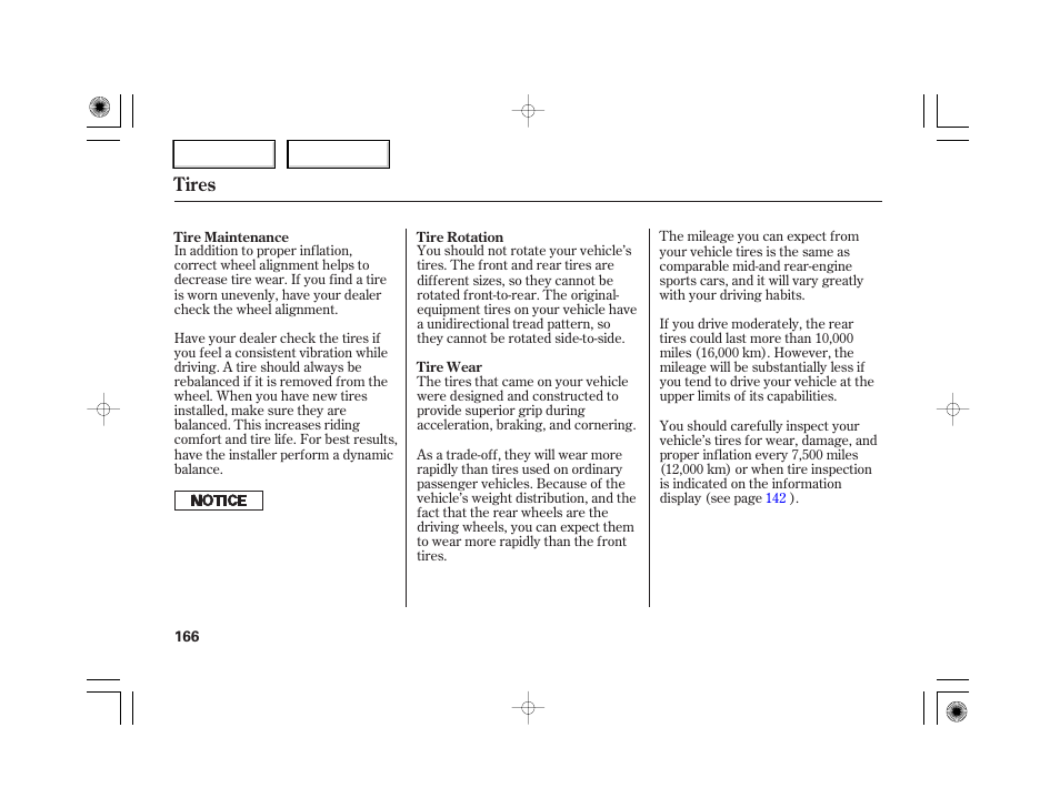 Tires | HONDA 2007 S2000 - Owner's Manual User Manual | Page 169 / 228