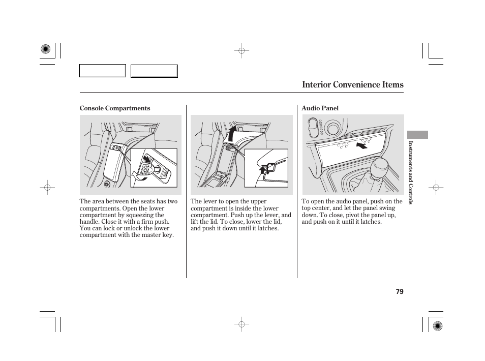 Interior convenience items | HONDA 2007 S2000 - Owner's Manual User Manual | Page 82 / 228