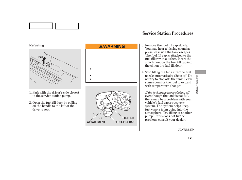 Service station procedures | HONDA 2007 Ridgeline - Owner's Manual User Manual | Page 183 / 331