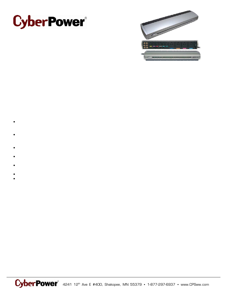 CyberPower Systems 649532010301 User Manual | 2 pages