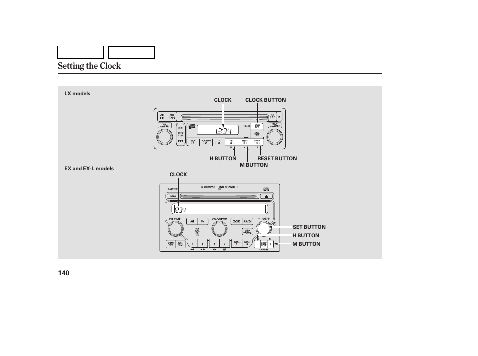 Setting the clock | HONDA 2007 Pilot - Owner's Manual User Manual | Page 143 / 319