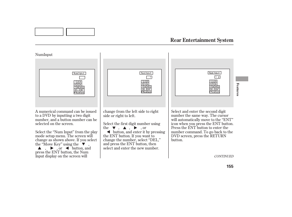 Rear entertainment system | HONDA 2007 Pilot - Owner's Manual User Manual | Page 158 / 319