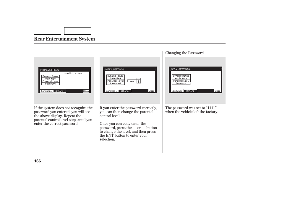 Rear entertainment system | HONDA 2007 Pilot - Owner's Manual User Manual | Page 169 / 319