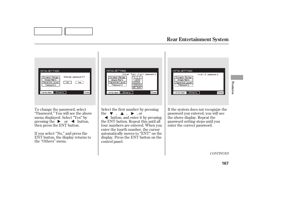 Rear entertainment system | HONDA 2007 Pilot - Owner's Manual User Manual | Page 170 / 319