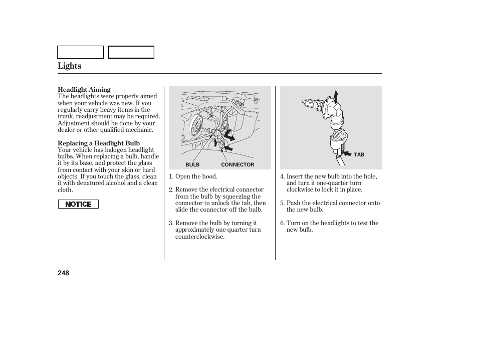 Lights | HONDA 2007 Pilot - Owner's Manual User Manual | Page 251 / 319
