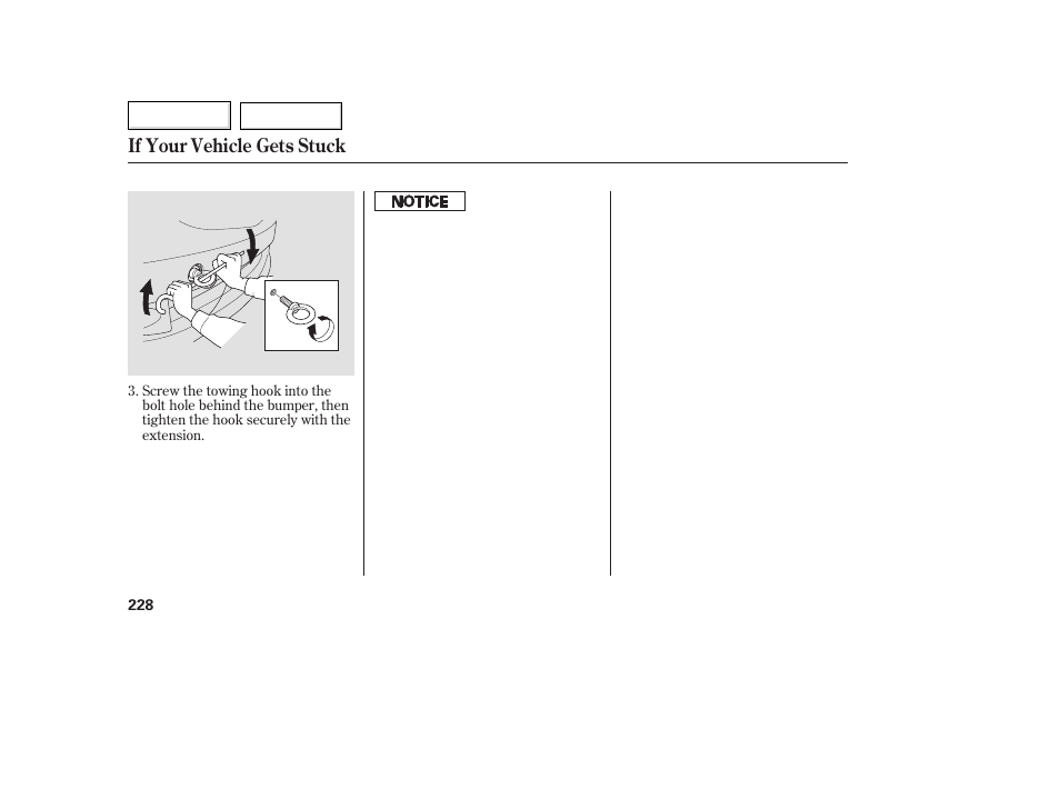If your vehicle gets stuck | HONDA 2007 Fit - Owner's Manual User Manual | Page 230 / 258