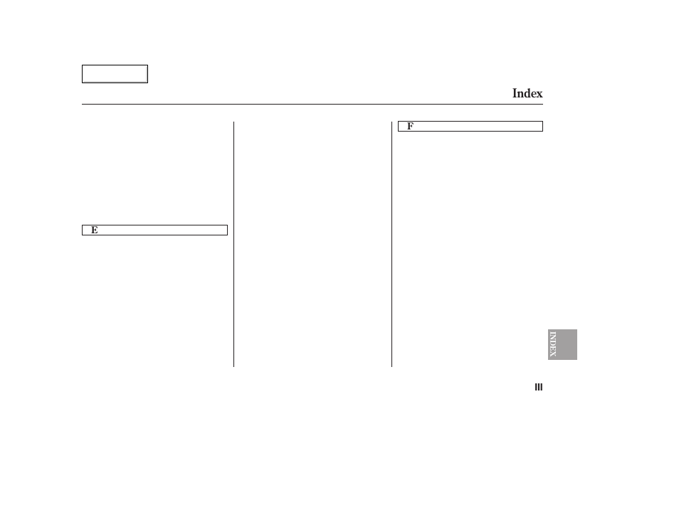 Index | HONDA 2007 Fit - Owner's Manual User Manual | Page 251 / 258