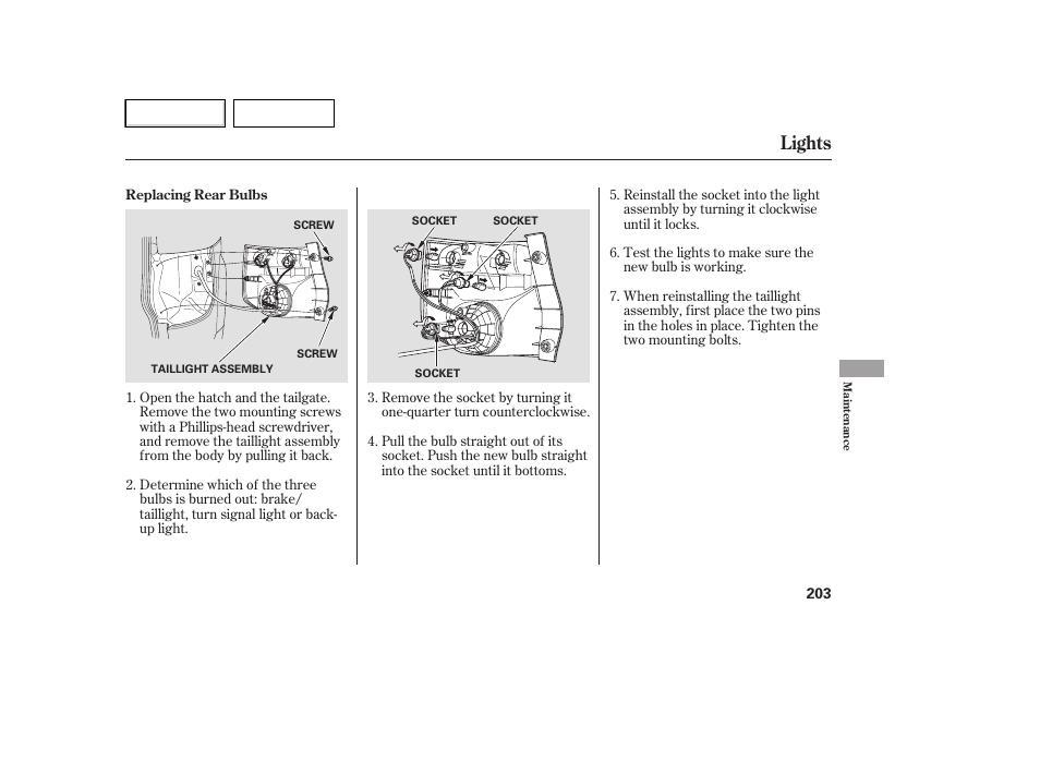 Lights | HONDA 2007 Element - Owner's Manual User Manual | Page 206 / 275