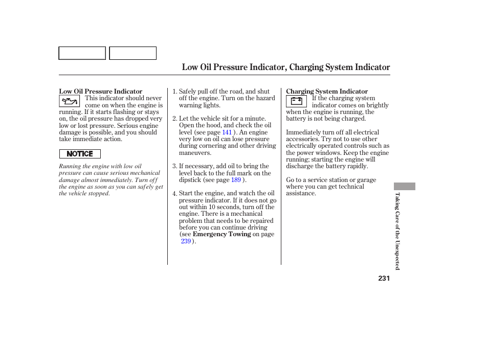 HONDA 2007 Element - Owner's Manual User Manual | Page 234 / 275